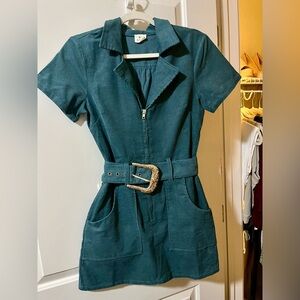 Corduroy Belted Dress